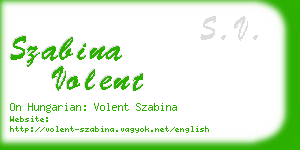 szabina volent business card